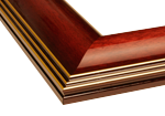 Harvard University Diploma Frame in Classic Mahogany with Gold Trim with Red & Gold Mats for document: 8 1/2"h x 11"w  