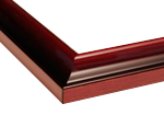 Diploma with Channel Cut Frame in Petite Mahogany with Gold Trim with Black & Gold Mats